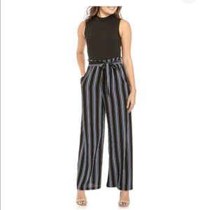 As U Wish Mock Neck Paper Bag Jumpsuit